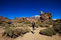 Yoga session with El Teide Royalty Free Stock Photo