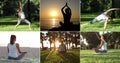 Yoga set, Woman Practicing Yoga