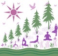 Yoga step background artwork design