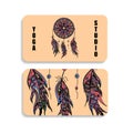 Yoga Studio card with the image of a Dreamcatcher