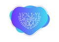 Yoga Studio Template, Enjoy Ayurvedic Yoga, Design Element Can Be Used for Logo, Business Card, Invitation, Flyer Vector