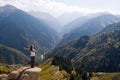 Yoga at summit Royalty Free Stock Photo