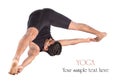 Yoga supta konasana halasana pose Royalty Free Stock Photo