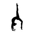 silhouette of yoga pose