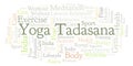 Yoga Tadasana word cloud.