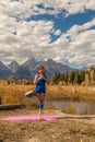 Yoga in the Tetons in Fall