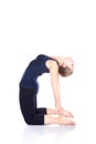 Yoga ushtrasana camel pose Royalty Free Stock Photo