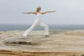 Yoga - Virabhadrasana II Royalty Free Stock Photo