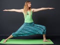 Yoga. Virabhadrasana (Warrior Pose)