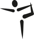 Yoga warrior icon