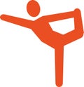 Yoga warrior pictogram