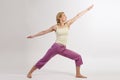 Yoga warrior pose Royalty Free Stock Photo