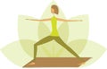 Yoga warrior pose Royalty Free Stock Photo