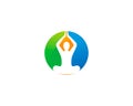 Yoga Wellness Icon Logo Design Element