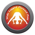 Yoga Wide Legged Forward Fold Pose Red Icon