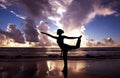 Yoga woman on the beach