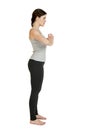 Yoga woman gray_Pada Hastasana