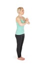 Yoga woman green position_182
