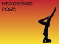 Yoga Woman Headstand Pose