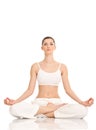 Yoga, woman in lotus position