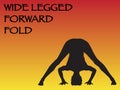 Yoga Woman Wide Legged Forward Fold Pose