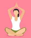 Yoga for women. Yoga poses.Flat illustration