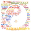 Yoga word cloud Royalty Free Stock Photo