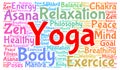 Yoga word cloud concept Royalty Free Stock Photo