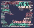 Yoga word cloud Royalty Free Stock Photo