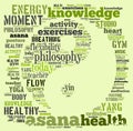 Yoga word cloud Royalty Free Stock Photo