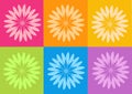 Yoga yantras flowers Royalty Free Stock Photo