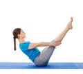 Yoga - young beautiful woman doing yoga asana excerise isolated