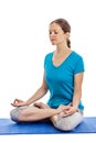 Yoga - young beautiful woman doing yoga asana excerise isolated