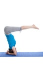 Yoga - young beautiful woman doing yoga asana excerise isolated