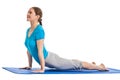 Yoga - young beautiful woman doing yoga asana excerise isolated