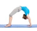 Yoga - young beautiful woman doing yoga asana excerise isolated