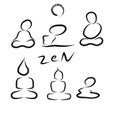 Yoga Zen brush mediation