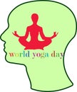 Yoga Zen logo Royalty Free Stock Photo