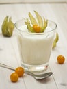 Yoghurt with fruit Royalty Free Stock Photo