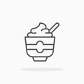 Yoghurt icon. Outline Style
