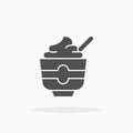 Yoghurt icon. Solid or Glyph Style