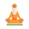 Yogi Sitting On Board With Nails In Lotus Pose, Famous Traditional Touristic Symbol Royalty Free Stock Photo