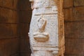 Yogi symbol on the column in the temple of India Hampi