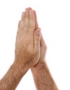 Yogic hand position Namaste Anjali Royalty Free Stock Photo