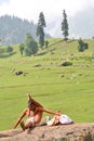 Yogin in the Himalays Royalty Free Stock Photo