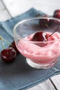 Yogurt with cherries