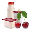 Yogurt and cherry