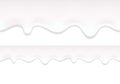 Yogurt drips. Seamless horizontal border.