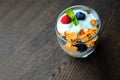 Yogurt with fresh berries Royalty Free Stock Photo