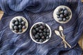 Yogurt with fresh blueberries and cereals Royalty Free Stock Photo